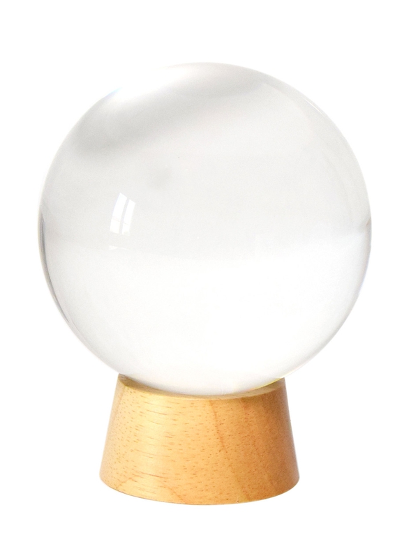 Boule de Cristal Voyance 10 cm & Son Support en Métal + Boîte – Parfaite  pour Cristallomancie, Divination, Medium [Garantie A